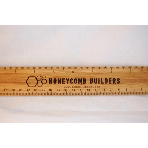 6" x 1" x 0.25" bamboo wood ruler with imperial and... from ASI 92531 Unique Custom Products / UCP