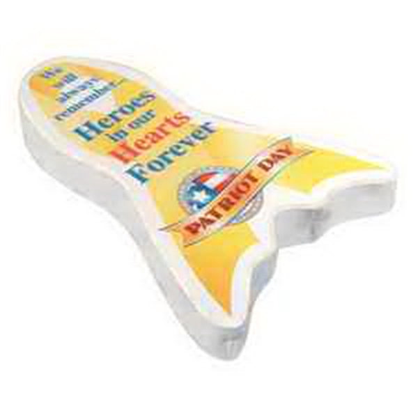 Cancer ribbon or yellow ribbon shaped compressed t-shirt.... from ASI 87816 ZZ DROPPED -Smashing Factory LLC / Smashing Factory