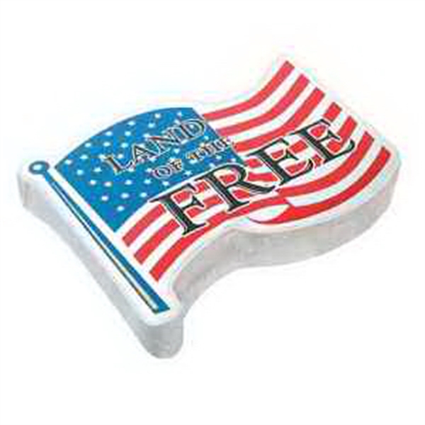 Checkered, USA flag shape compressed t-shirt.  Free set ups on... from ASI 87816 ZZ DROPPED -Smashing Factory LLC / Smashing Factory