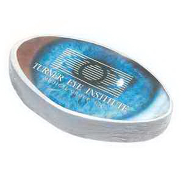 Football, eye, or ear stock shaped white compressed t-shirt.... from ASI 87816 ZZ DROPPED -Smashing Factory LLC / Smashing Factory