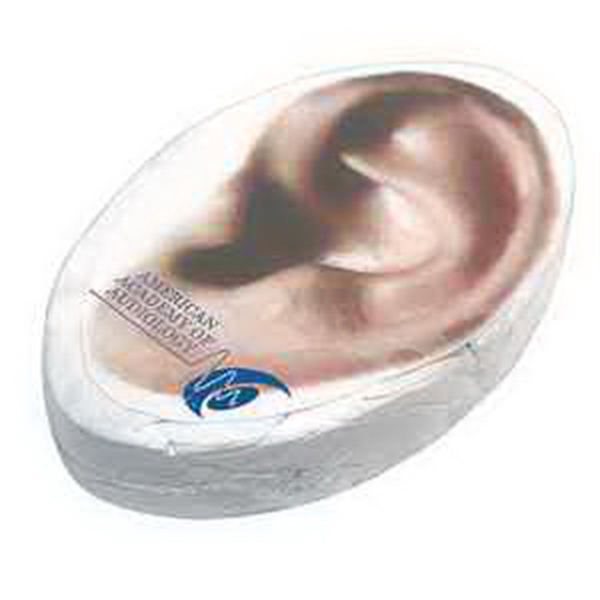 Football, eye, or ear stock shaped white compressed t-shirt.... from ASI 87816 ZZ DROPPED -Smashing Factory LLC / Smashing Factory