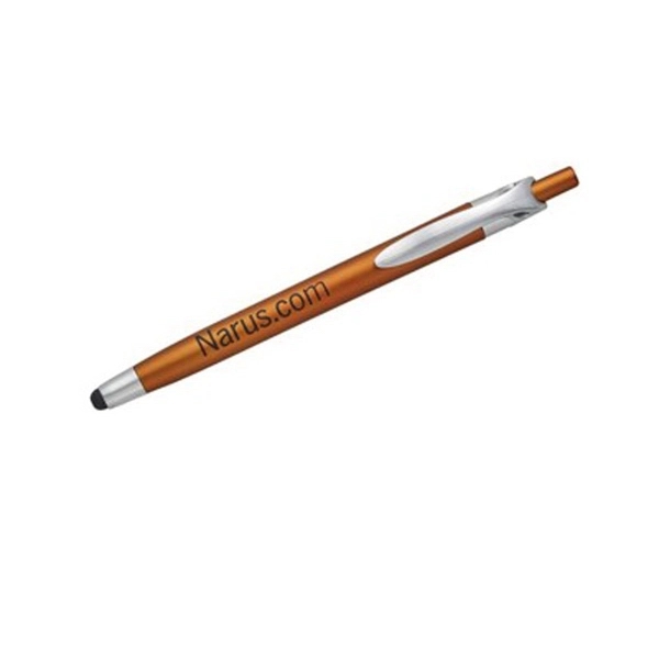 Metallic colored stylus pen with silver clip and trim.... from ASI 68850 Markon Pen & Pencil Inc / Tee-Gee