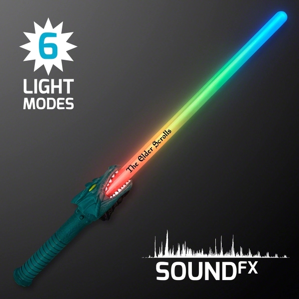 Blank or imprinted. LED Dragon Saber Swords with Sound Effects.... from ASI 34194 ALightPromos / Alight Promotional Products