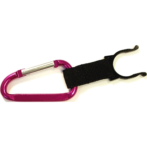 Carabiner with a water bottle holder attached.... from ASI 74585 Nu Promo International / Nu Promo Line