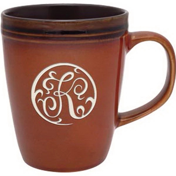 14 oz. ceramic mug with a reactive glaze design.... from ASI 71920 Moderne Glass Company Inc / Glass America®