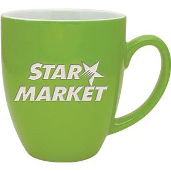 16 oz. ceramic mug available in multiple colors with an etched... from ASI 71920 Moderne Glass Company Inc / Glass America®