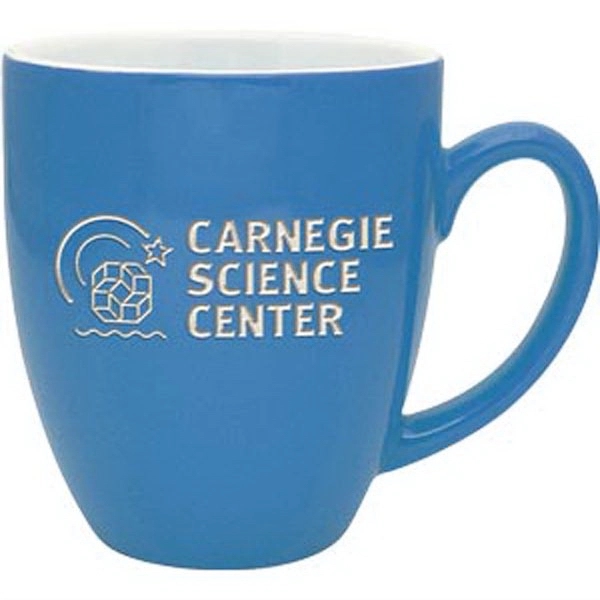 16 oz. ceramic mug available in multiple colors with an etched... from ASI 71920 Moderne Glass Company Inc / Glass America®