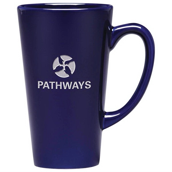 16 oz. ceramic mug offered in multiple colors with a deep... from ASI 71920 Moderne Glass Company Inc / Glass America®