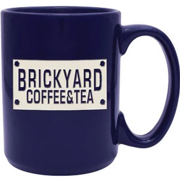 15 oz. ceramic mug with simple design, easy-grip handle and bold... from ASI 71920 Moderne Glass Company Inc / Glass America®