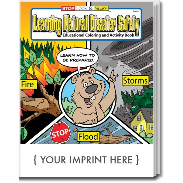 Learning Natural Disaster Safety educational coloring and activity book.... from ASI 45815 Coloring Book Solutions / Coloring Book Solutions™