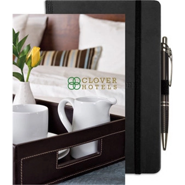 5.5" x 8.5"  faux leather journal with an inside paper... from ASI 91340 Journalbooks/Timeplanner Calendars