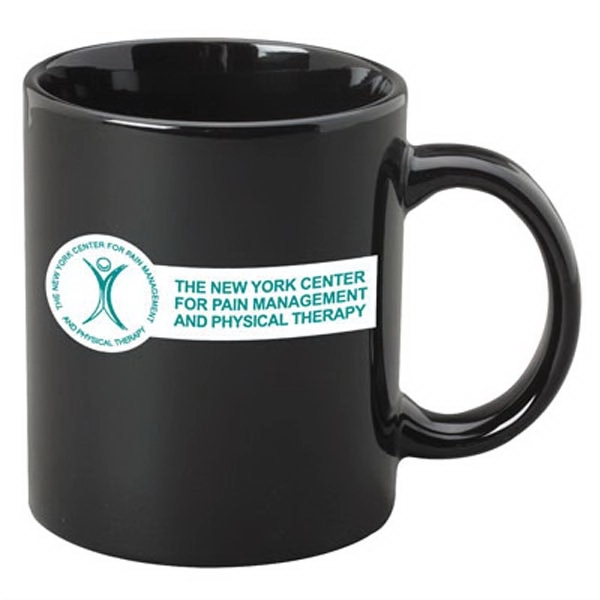 11 oz. Black C-Handle ceramic coffee mug. This is the traditional... from ASI 46573 Cooper & Clement Inc