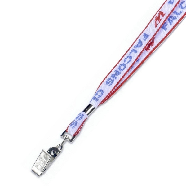 5/8" x 18" knit in lanyard with swivel bulldog clip with... from ASI 68707 Marathon Mfg & Supply Co.