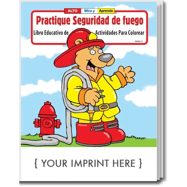 Practice Fire Safety Spanish coloring and activity book.... from ASI 45815 Coloring Book Solutions / Coloring Book Solutions™