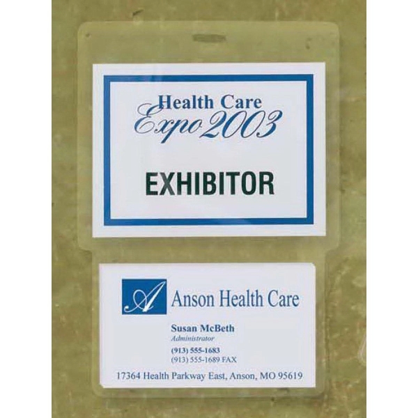 Double pocket badge holder with a pocket at the top for... from ASI 52550 Erell Manufacturing Company