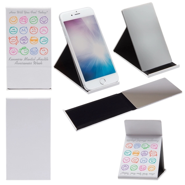 4 1/2" x 2 7/8" phone stand with metal mirror inside... from ASI 62190 Illini