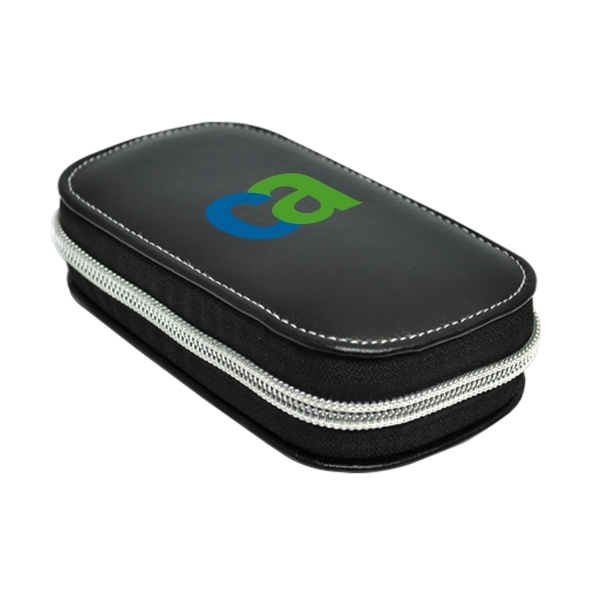 Travel 7-piece manicure set with tweezers in zipper simulated leather case.... from ASI 40544 Binaco / Binaline