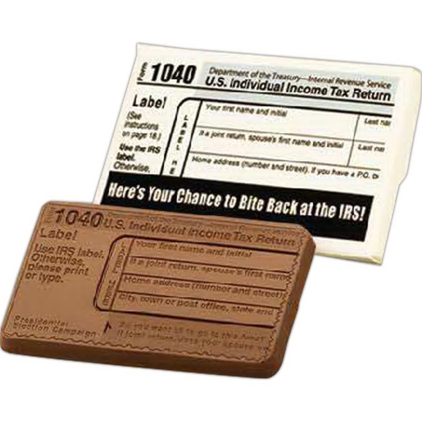 Bite back at the IRS milk chocolate bar.... from ASI 44897 Chocolate Chocolate