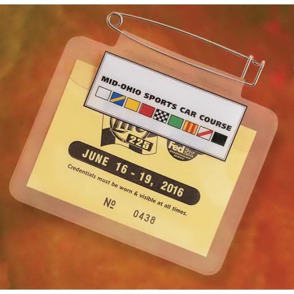 Credential/ticket holder measuring 5 5/8" w x 4 3/8" h (Insert... from ASI 52550 Erell Manufacturing Company