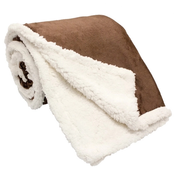 Micro mink sherpa throw blanket. Micro mink outer shell/faux lambs wool... from ASI 30112 ACE Products / Ace Line