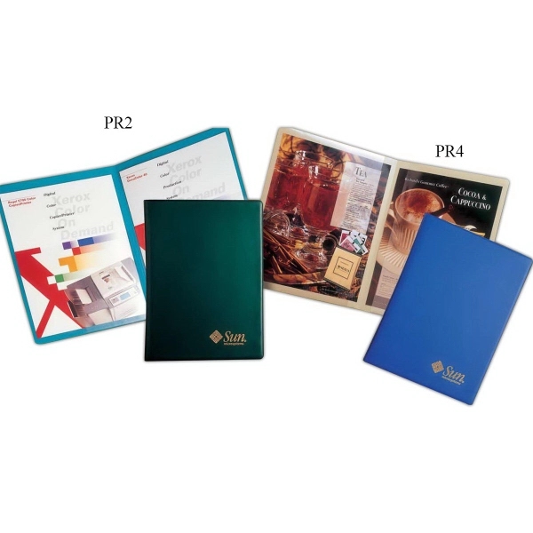 Presentation folder features a stiff cover.... from ASI 52550 Erell Manufacturing Company