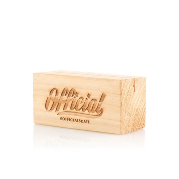 Cedar wood block display for Calendar cards, diplay cards or business... from ASI 72657 Active Life Promo / Ingrain Promo