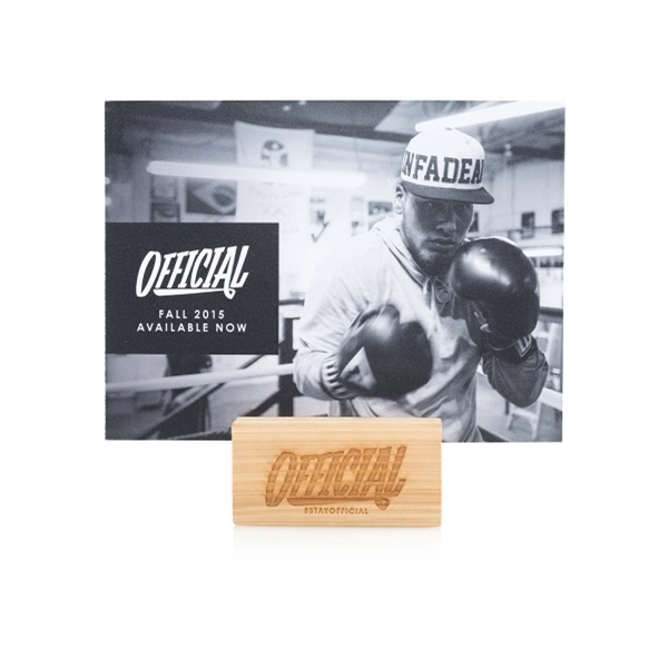 Cedar wood block display for Calendar cards, diplay cards or business... from ASI 72657 Active Life Promo / Ingrain Promo