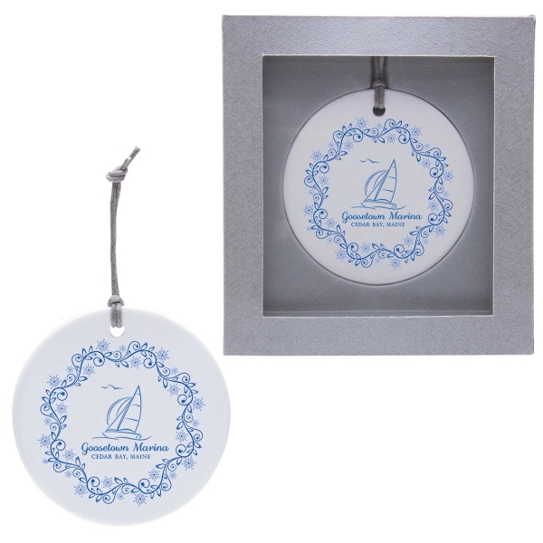 Decorative ceramic ornament, available in four different shapes.... from ASI 62190 Illini