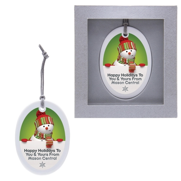 Decorative ceramic ornament, available in four different shapes.... from ASI 62190 Illini