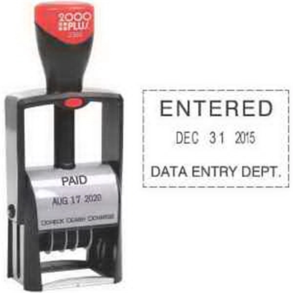 Custom self-inking heavy duty metal dater with Microban.... from ASI 81500 Navitor Inc / Navitor Specialty Products