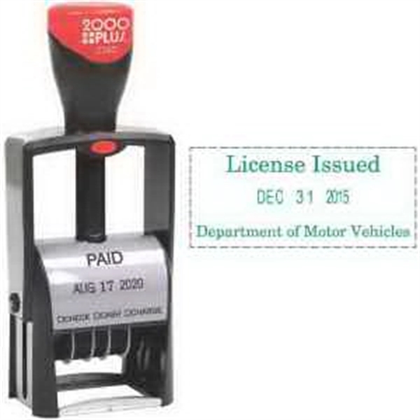 Custom self-inking heavy duty metal dater with Microban.... from ASI 81500 Navitor Inc / Navitor Specialty Products