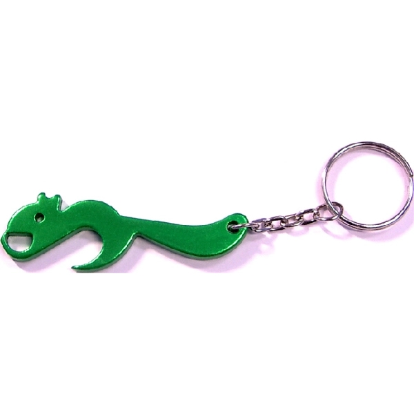 Squirrel shaped bottle opener with key chain.... from ASI 74585 Nu Promo International / Nu Promo Line
