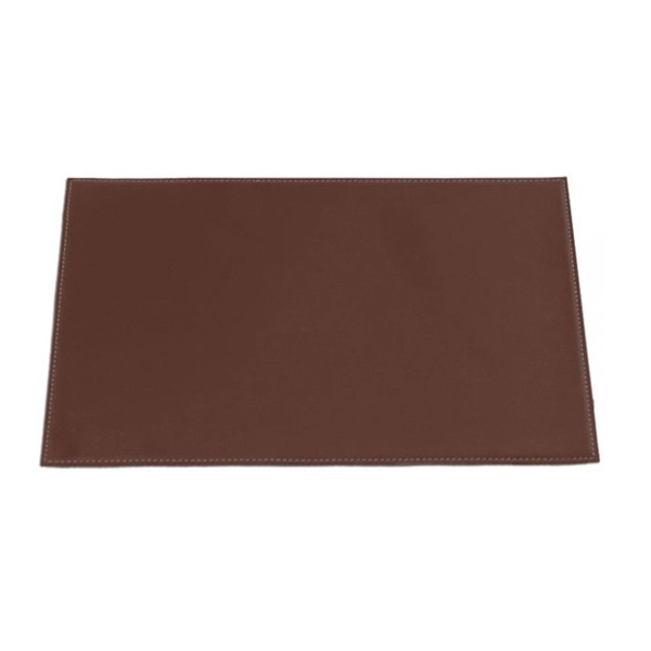 Brown rectangular placemat made of leatherette material with an accent-stitched edge.... from ASI 48125 Dacasso / DaCasso
