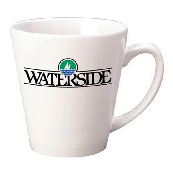 12 oz. Cafe Latte -Gloss Mug. New style The cafe latte... from ASI 46573 Cooper & Clement Inc