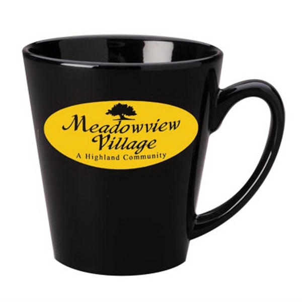 12 oz. Cafe Latte -Gloss Mug. New style The cafe latte... from ASI 46573 Cooper & Clement Inc