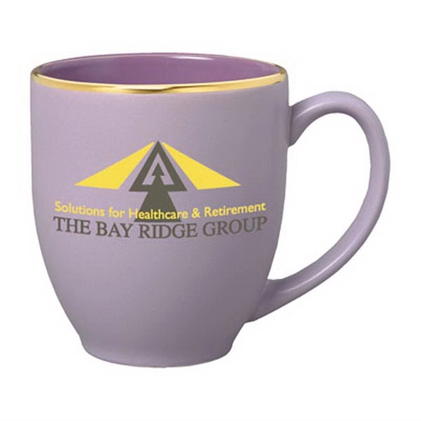 15 oz Matte Pastel Bistro style ceramic coffee Mug. This is... from ASI 46573 Cooper & Clement Inc