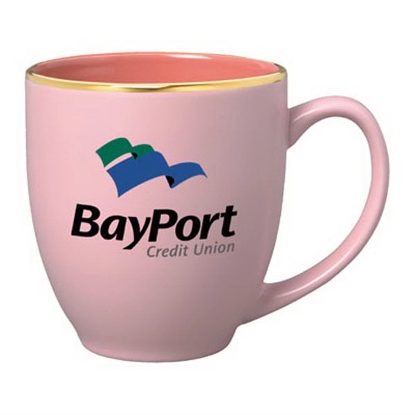 15 oz Matte Pastel Bistro style ceramic coffee Mug. This is... from ASI 46573 Cooper & Clement Inc