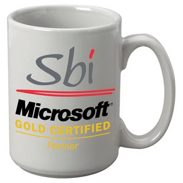 15 oz Maxi Ceramic Coffee Mug. Generous sized coffee mug with... from ASI 46573 Cooper & Clement Inc