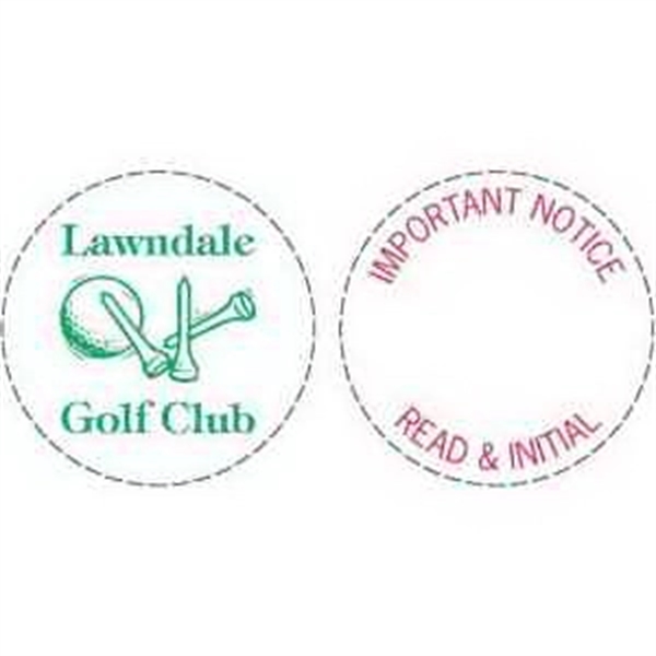 Custom self-inking stamp. Round Inspection with diameter. Microban.... from ASI 81500 Navitor Inc / Navitor Specialty Products