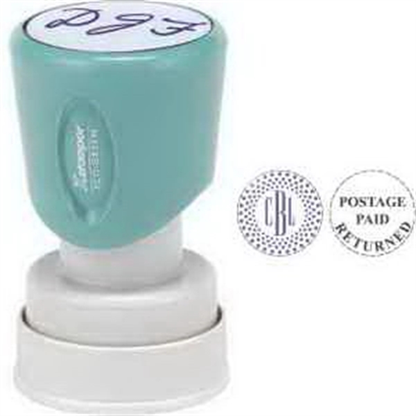 Pre-inked stamp, 1 1/8" diameter impression size.... from ASI 81500 Navitor Inc / Navitor Specialty Products