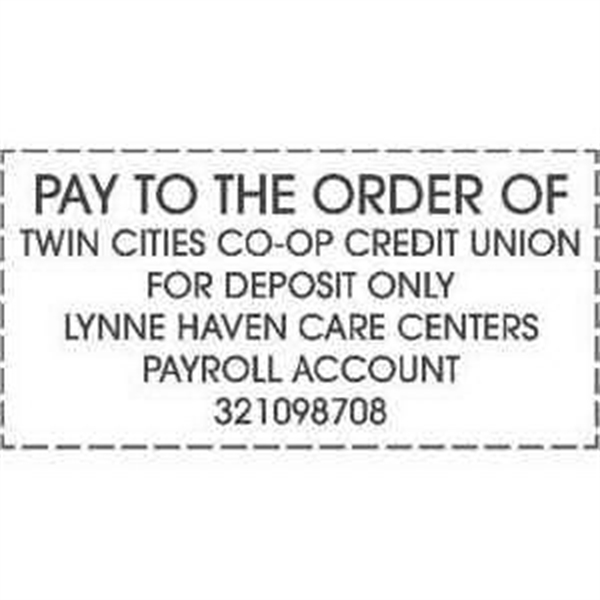 Pre-inked stamp, 1" x 2" impression size.... from ASI 81500 Navitor Inc / Navitor Specialty Products