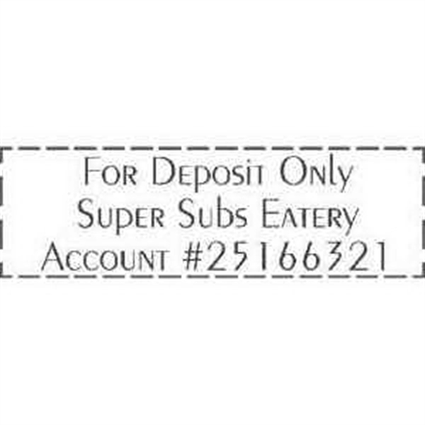 Pre-inked stamp, 1/2" x 1 5/8" impression size.... from ASI 81500 Navitor Inc / Navitor Specialty Products