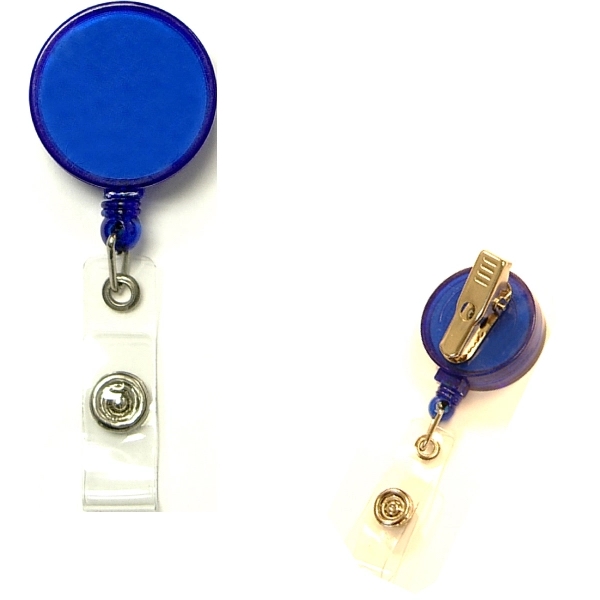 Round 24" retractable badge holder with metal clip on the back.... from ASI 74585 Nu Promo International / Nu Promo Line