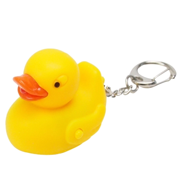 Plastic rubber duckie LED light keychain.... from ASI 31517 Admart Products / Admart Line