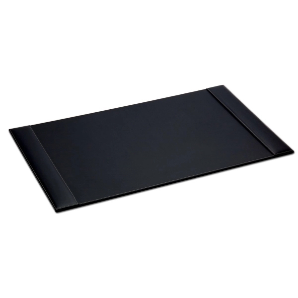 Black rustic leather side-rail desk pad measuring 34" L x 20"... from ASI 48125 Dacasso / DaCasso