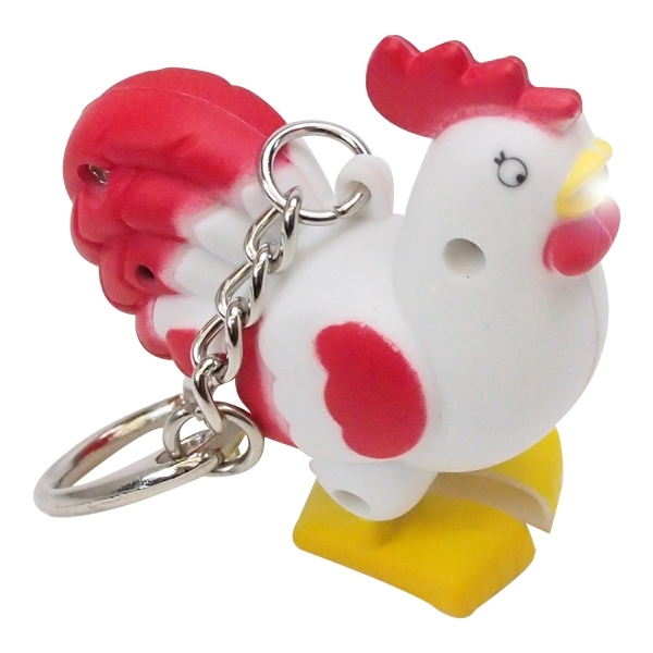 Plastic crowing rooster LED light keychain. Super bright LED light turns... from ASI 31517 Admart Products / Admart Line