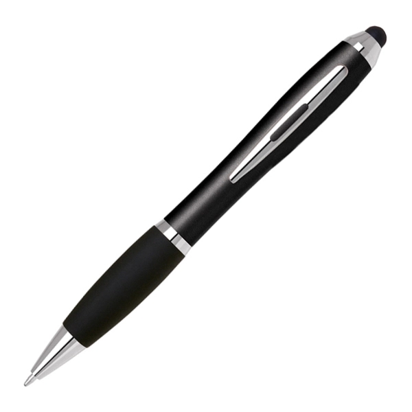 Jorydyn twist-action ballpoint pen features hourglass barrel design and colored rubberized... from ASI 40544 Binaco
