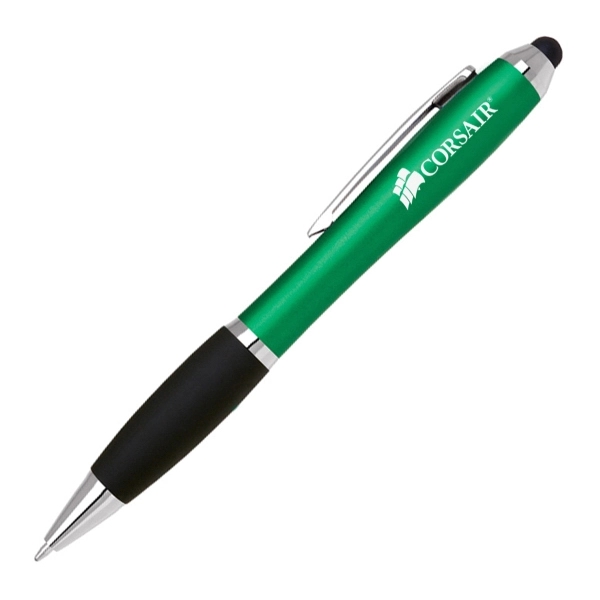 Jorydyn twist-action ballpoint pen features hourglass barrel design and colored rubberized... from ASI 40544 Binaco