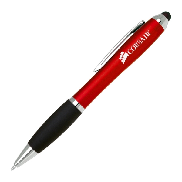 Jorydyn twist-action ballpoint pen features hourglass barrel design and colored rubberized... from ASI 40544 Binaco
