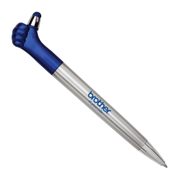 Plastic ballpoint pen with twist-action ballpoint pen and soft touch stylus... from ASI 40544 Binaco